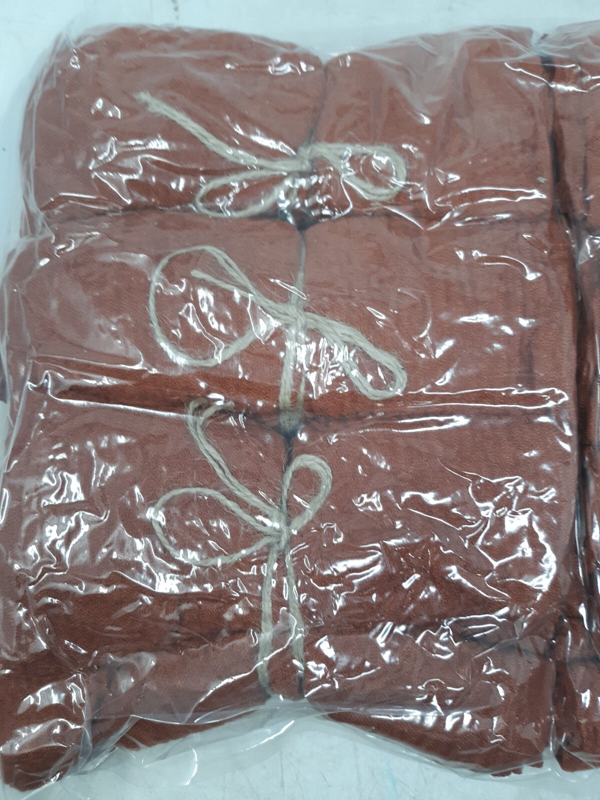 Keketo 6pc Terracotta Rust Gauze Sheer Boho Decorations