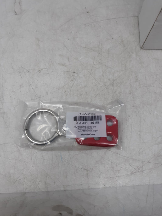 Red Lockout Hasp Safety Lock 6-Hole 1" Jaw OSHA Compliant