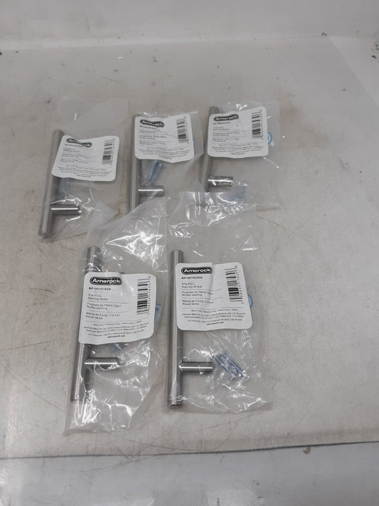 Lot of 5 Amerock Pull Bar Cabinet Sterling Nickel 3 Inch BP19010CSG9