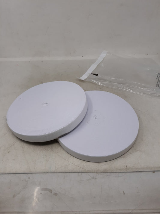 Lot of 2 12 Yards Flat Elastic Band Spool Elastic Cord White 1 inch