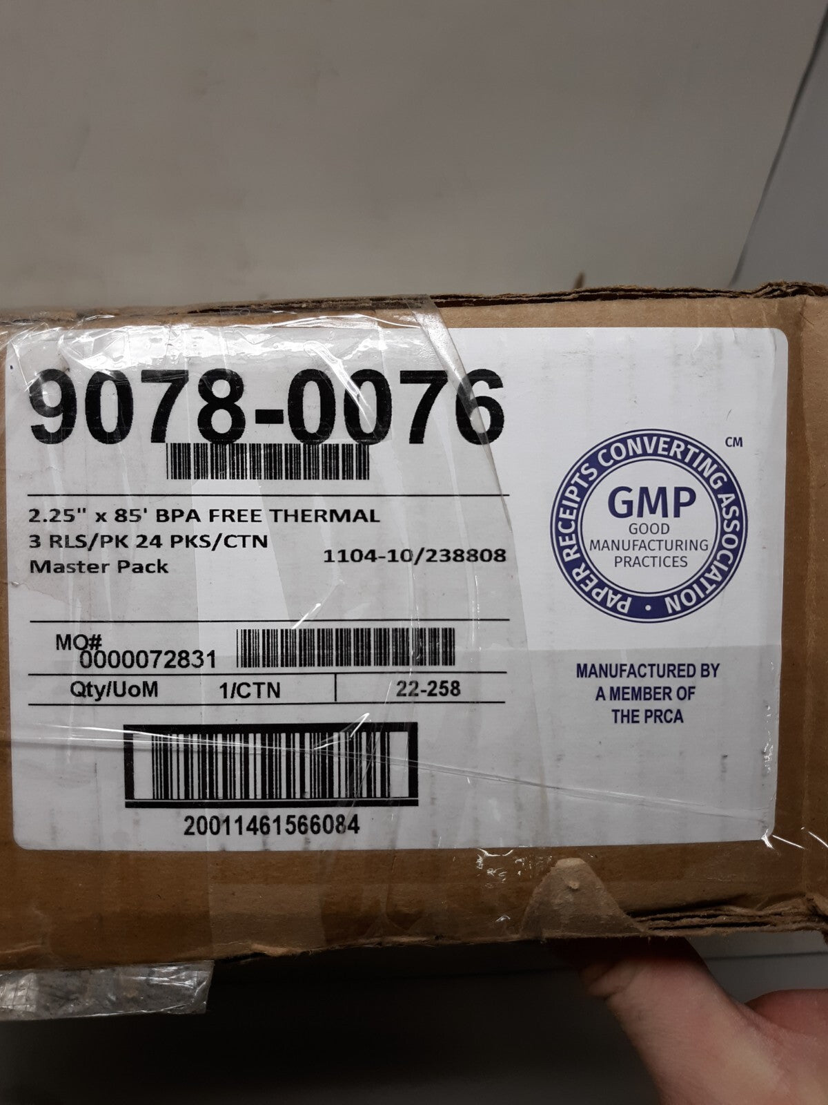 (23pk)Iconex Direct Thermal Printing Paper Rolls 2.25" x 85’ White 3pc 9078-0076