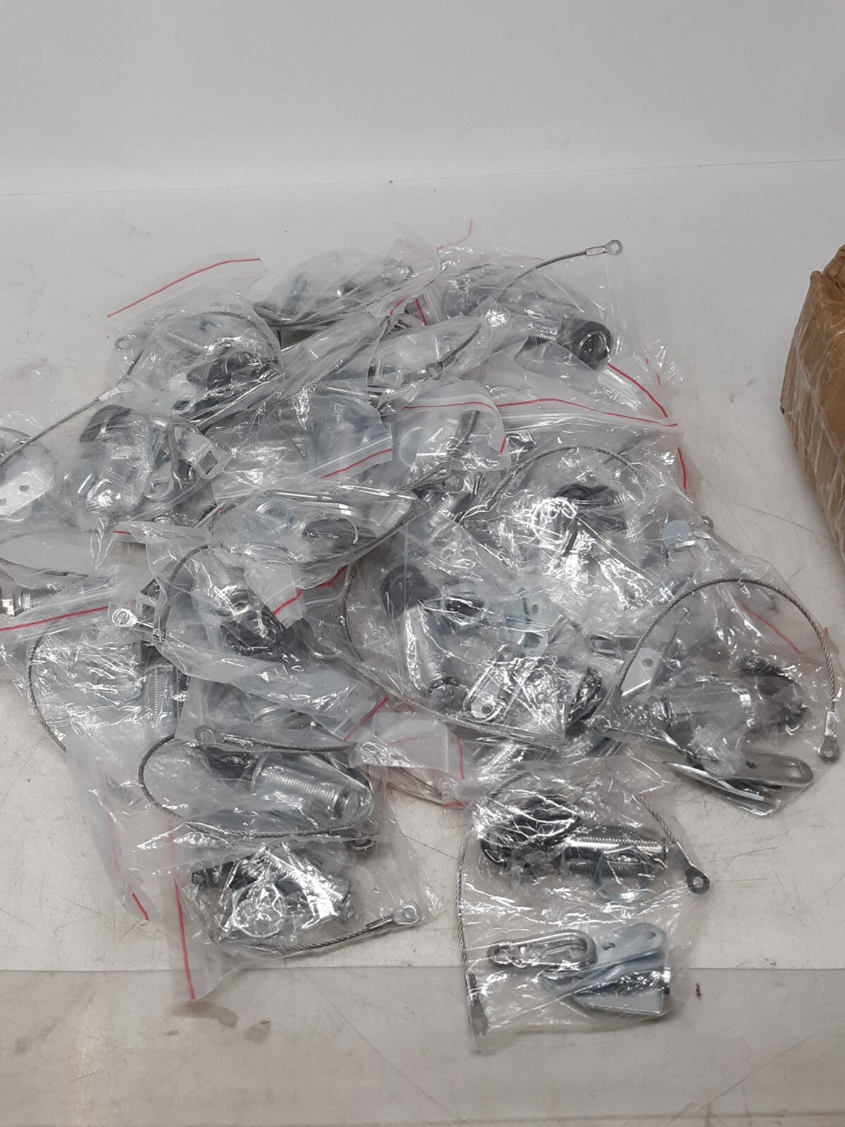 Security Locking Cable Kit with Key Lock & Mounting Hardware – Lot of 34