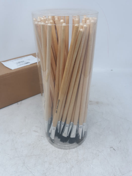 S&S Worldwide Easel Paint Brushes - Pack of 60 - Natural Wood Handle