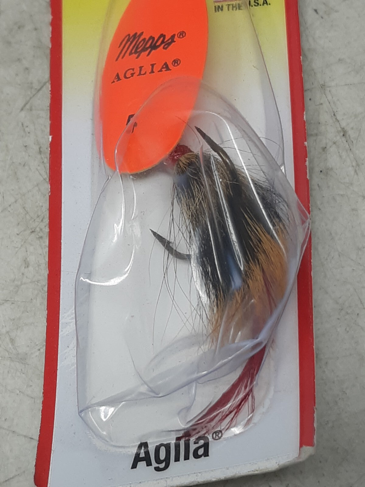 Mepps Aglia B5ST HO-BR Spinner Lure Size 5 1/2oz Treble Hook Hair Skirt USA