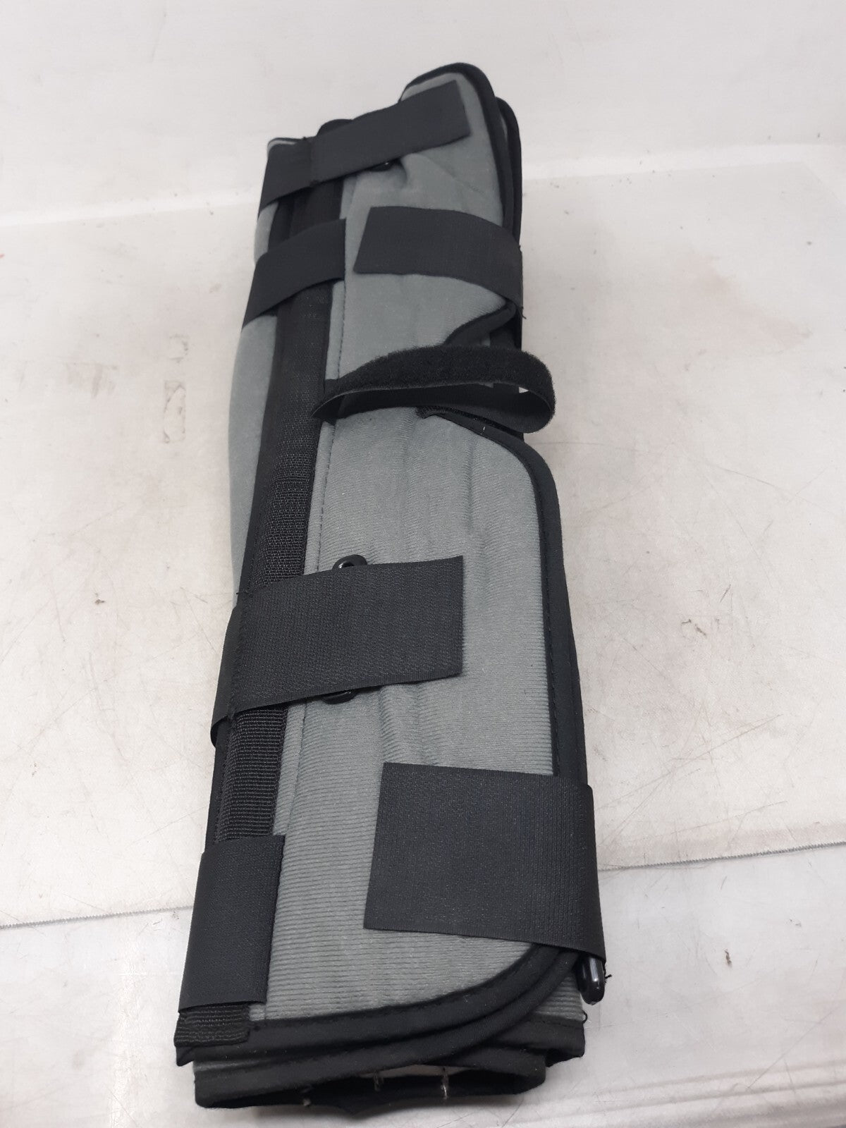 DJO Universal Leg Brace Adjustable Gray White & Black 19.5"