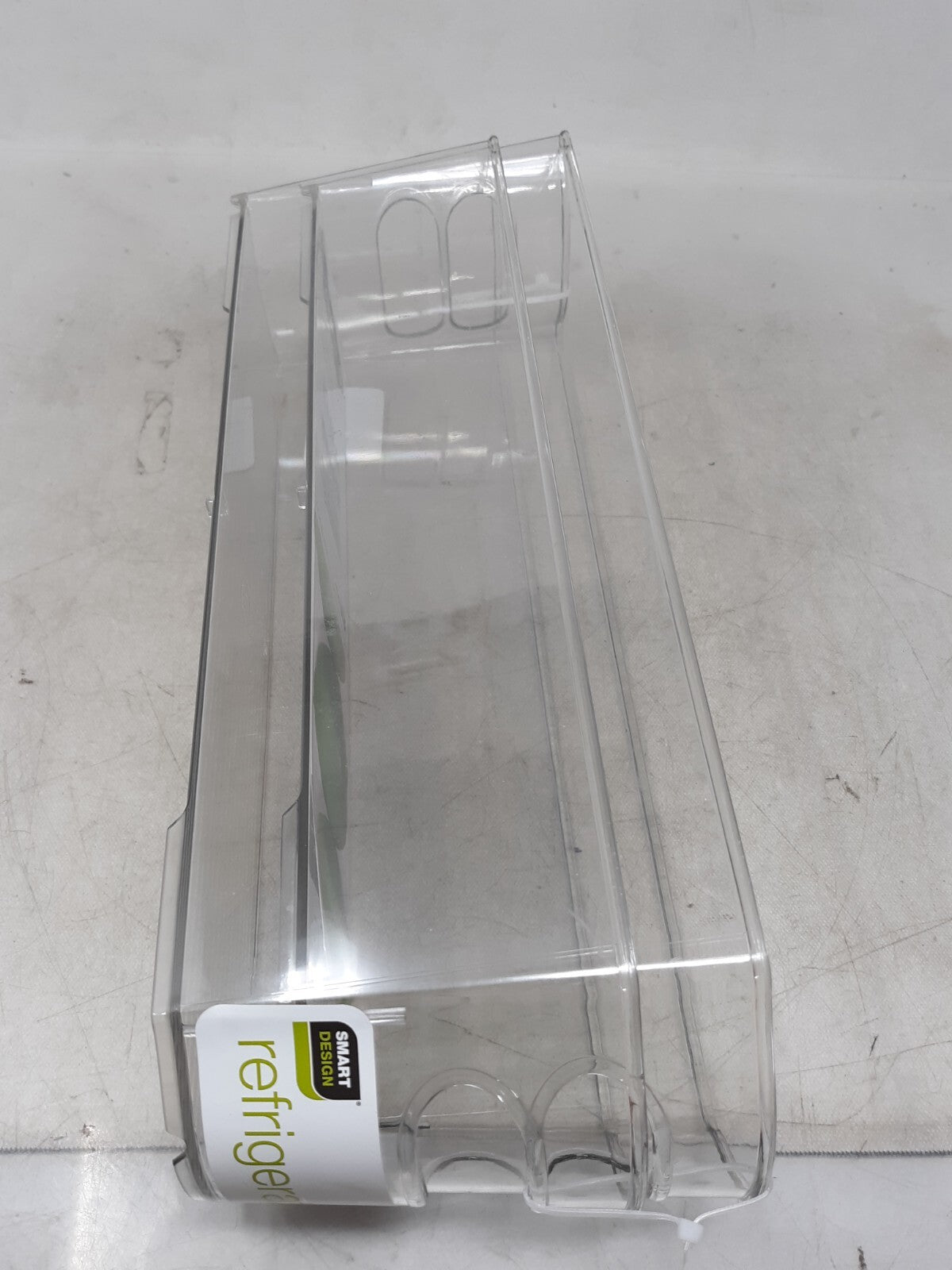 Set of 2 Smart Design Stackable Clear Refrigerator Storage Bin 5" x 5" x 16"