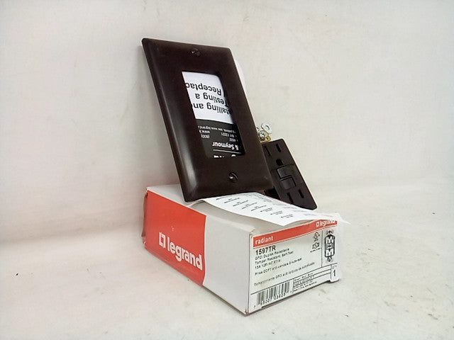 SELF-TEST GFCI RECEP TR 15A125V20A FD THRU, Legrand Radiant 1597TR 506TAF6 (4043