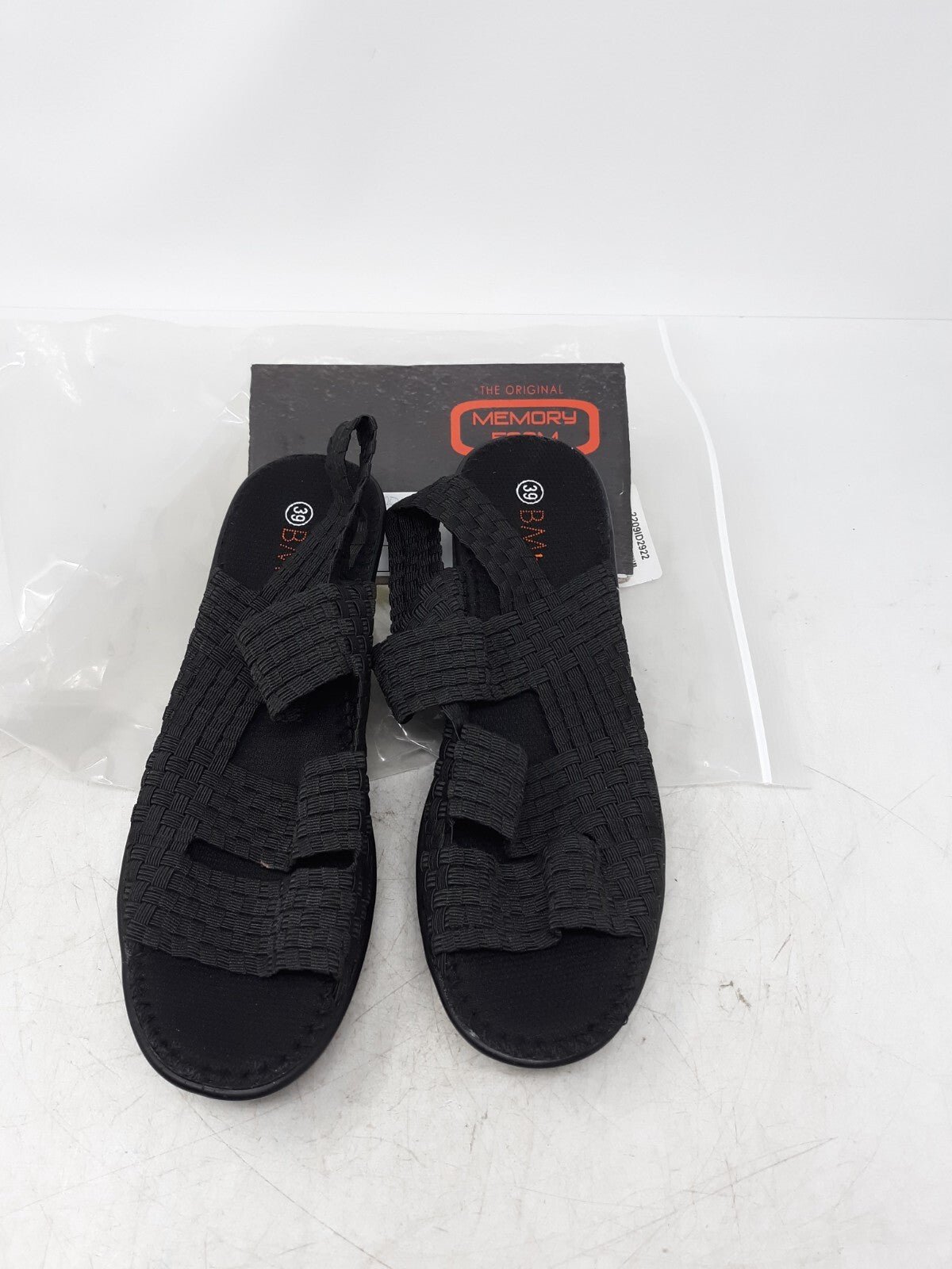 Bernie Mev Wedge Comfort Shoe Black Oasis SZ 39/8.5
