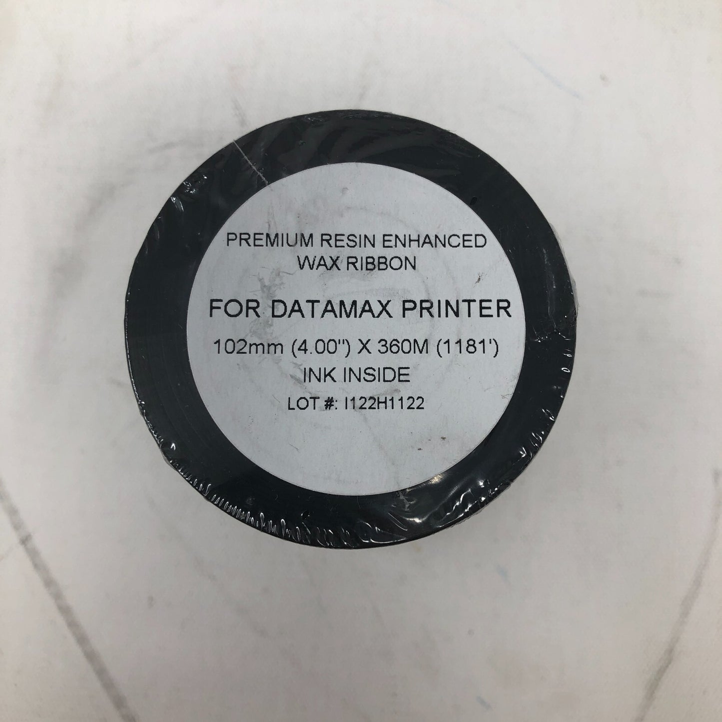 Premium Resin Enhanced Wax Ribbon for Datamax Printer 4" x 1181': Ink Inside