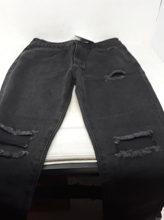 Princess Polly Hayden Knee Rip Distressed High Rise Straight Leg Jeans Women’s 6