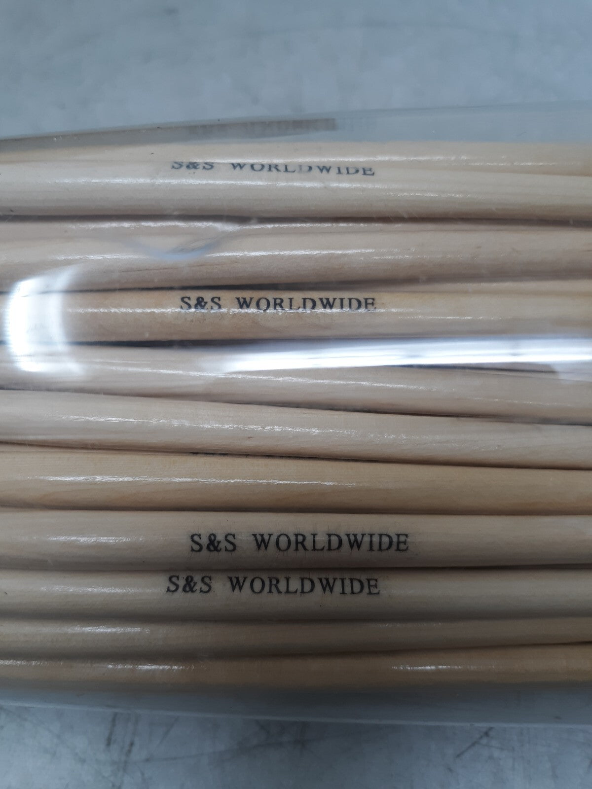 S&S Worldwide Easel Paint Brushes - Pack of 60 - Natural Wood Handle