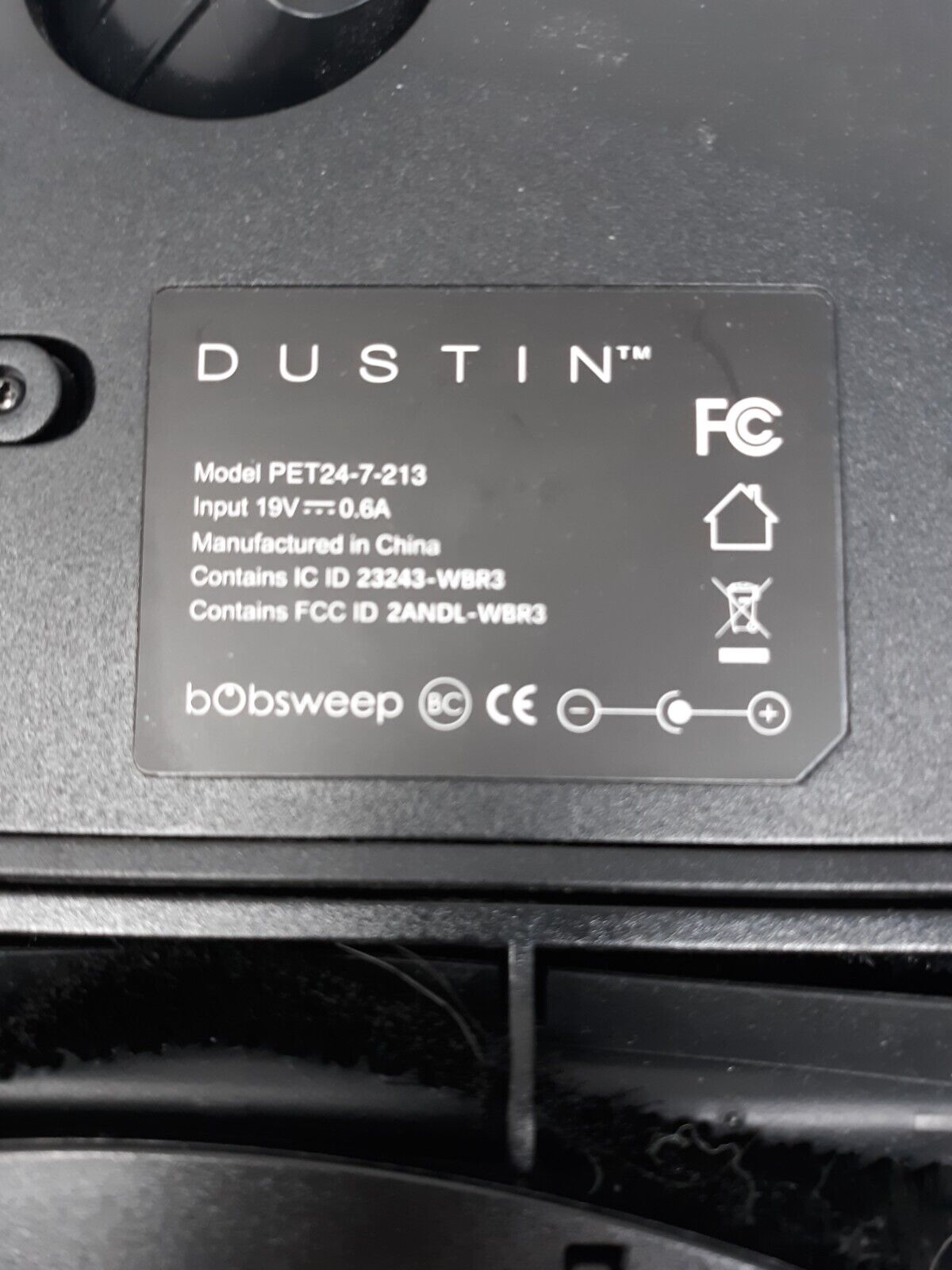 BObsweep Dustin Self Emptying WiFi Robot Vacuum And Mop In Night PET24-7-213
