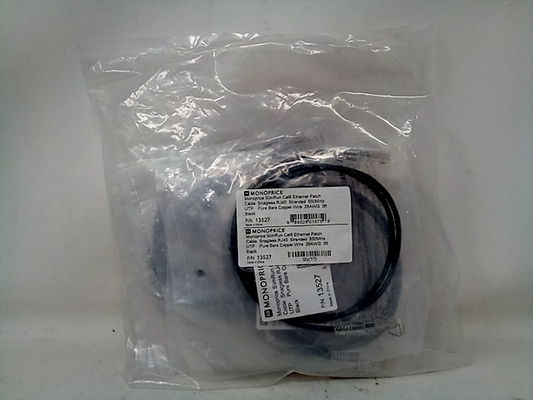 Monoprice SlimRun Cat6 28AWG UTP Ethernet Network Cable 13527  3ft Black, 10Qty.