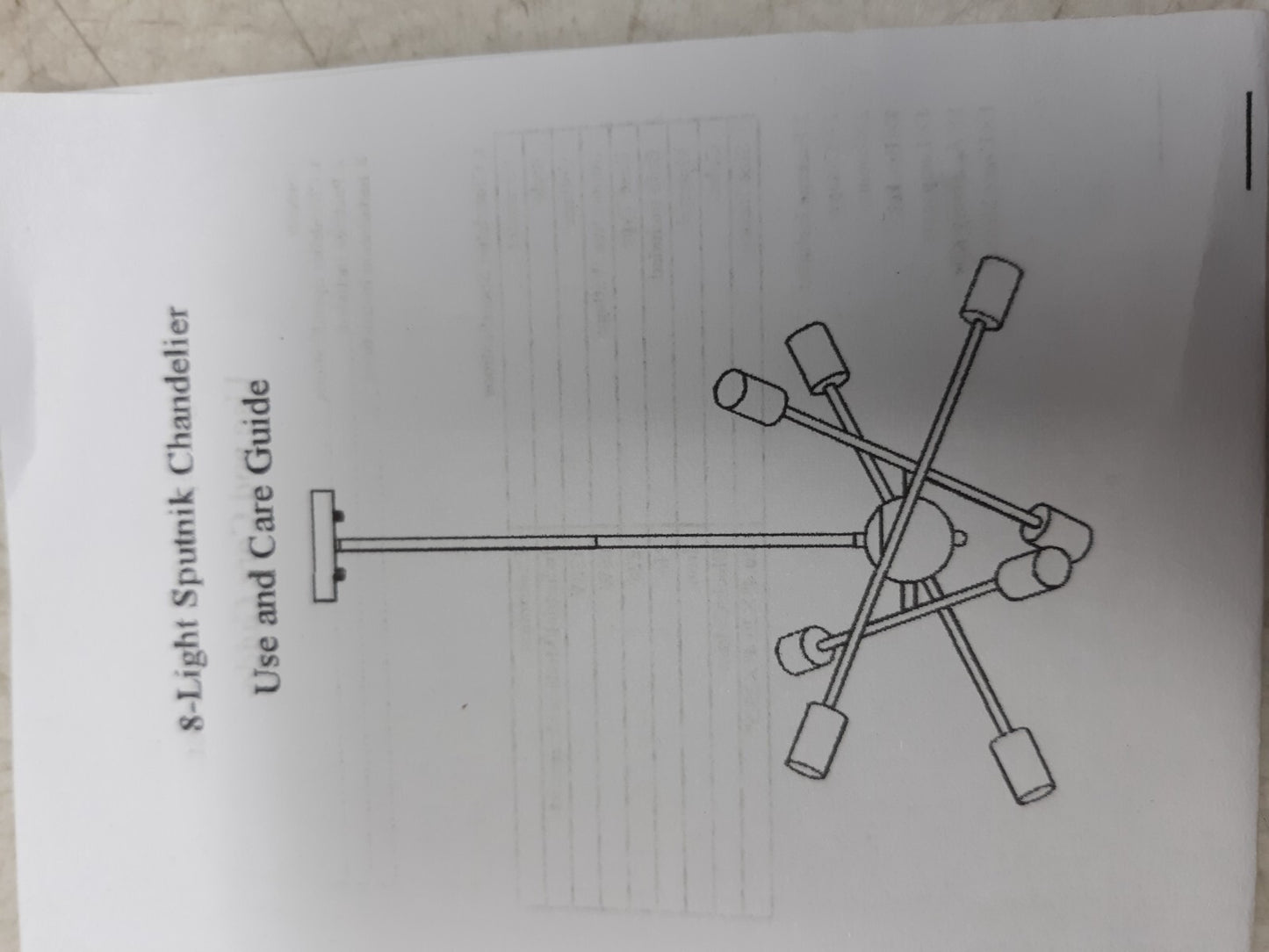 Modern 8-Light Sputnik Chandelier | Adjustable Mid-Century Ceiling Light Fixture