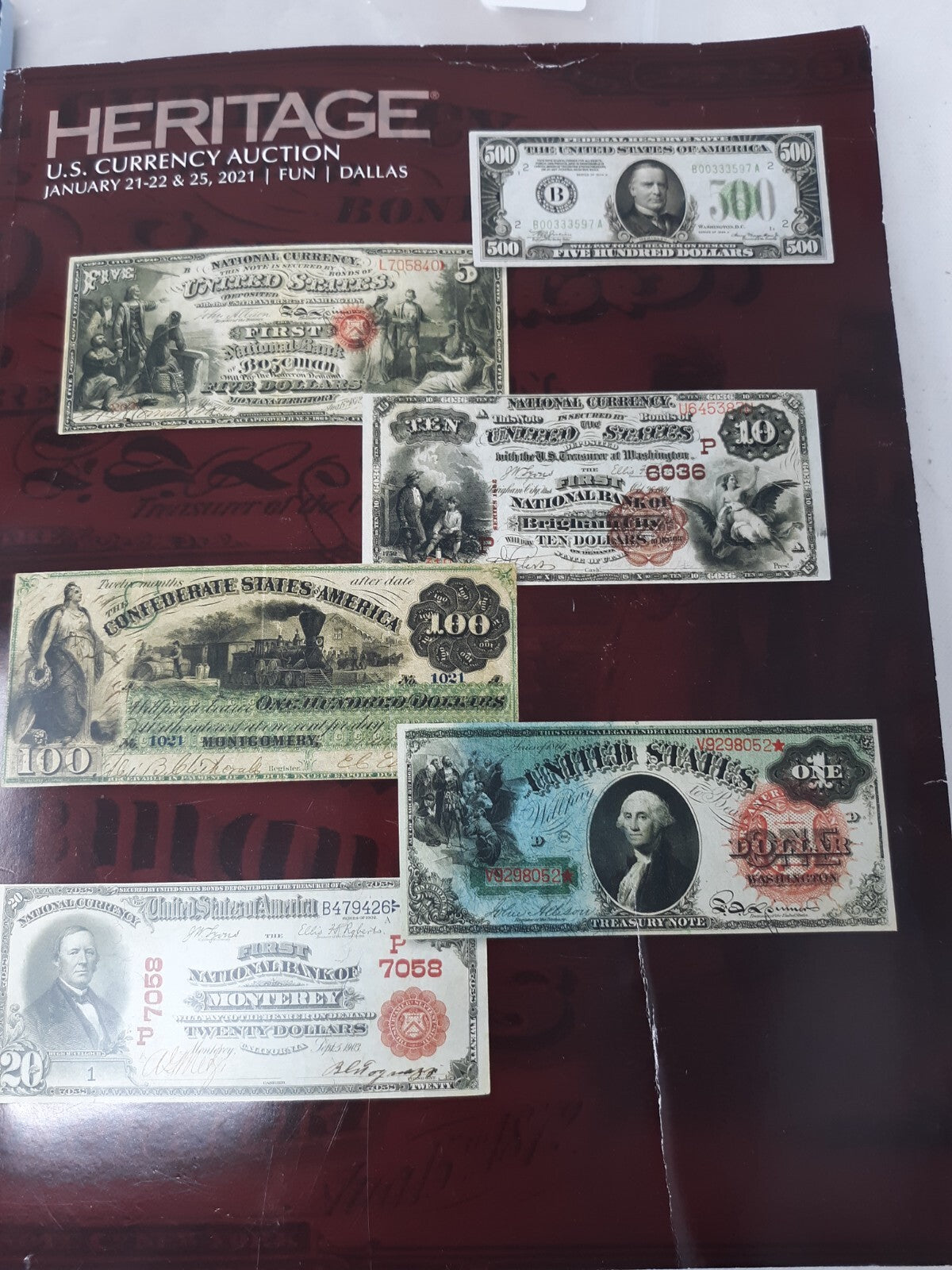 Set of 3 Heritage Auctions Catalogs US Coins and Currency Jan 2021
