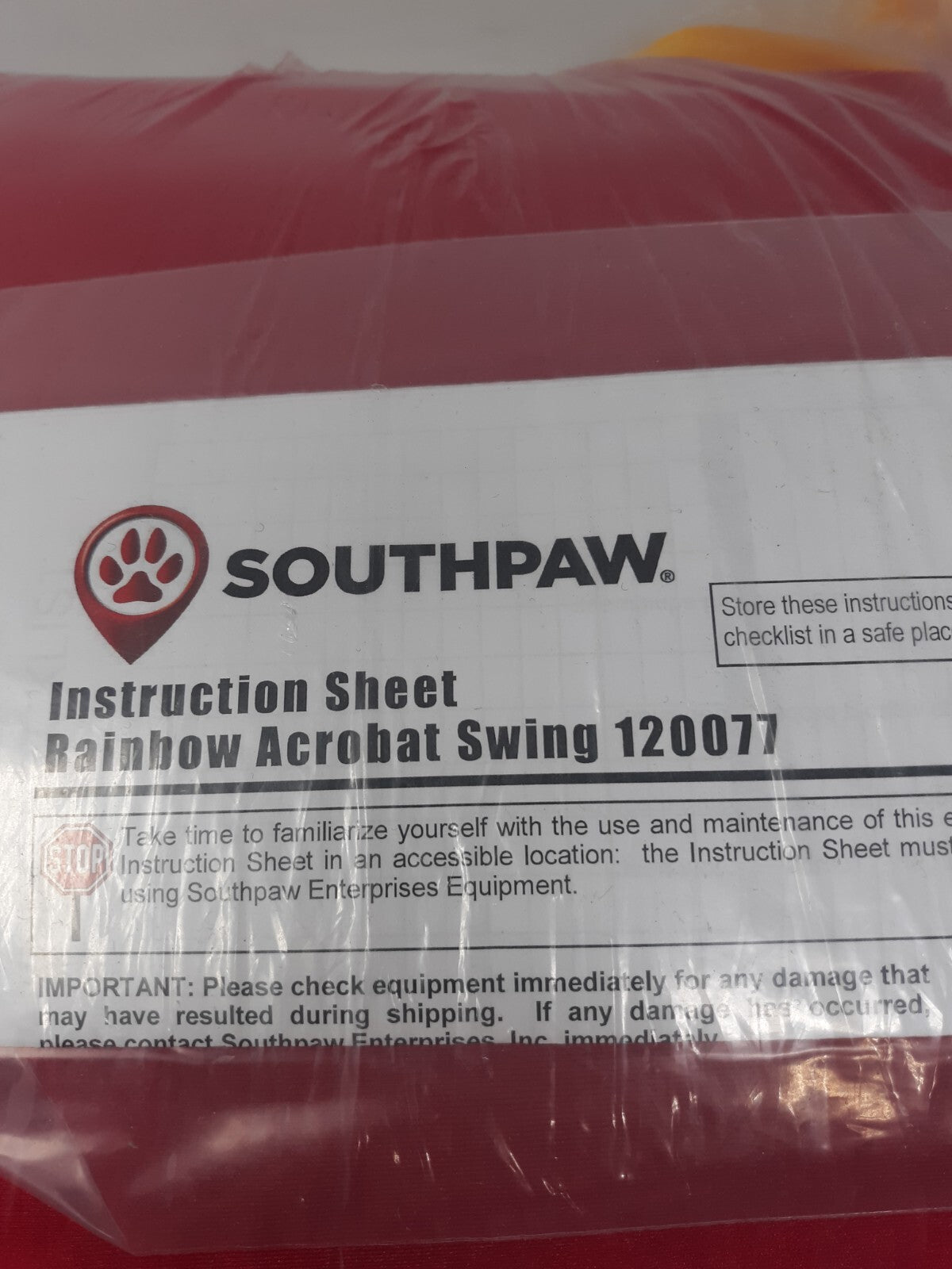 Southpaw Rainbow Acrobat Swing 120077 Sensory Therapy Equipment