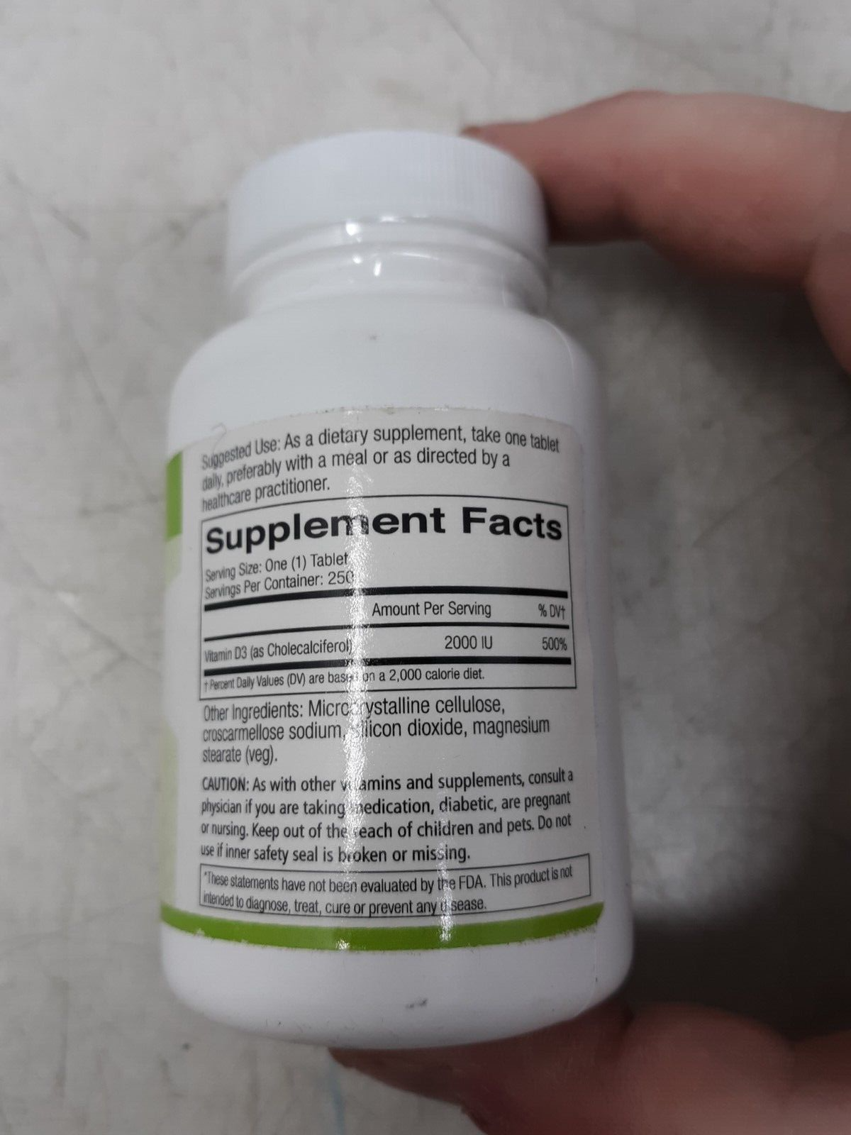 Nature's Pride Vitamin D3 2000 IU 250 Tablets - Bone & Immune Health