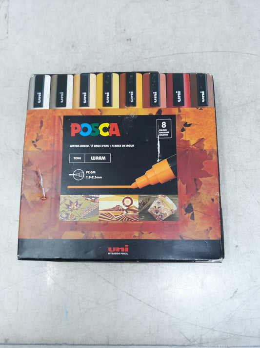 Marker Set with Medium Tips 8 Warm Tone 5M Paint Markers - Coloring Markers