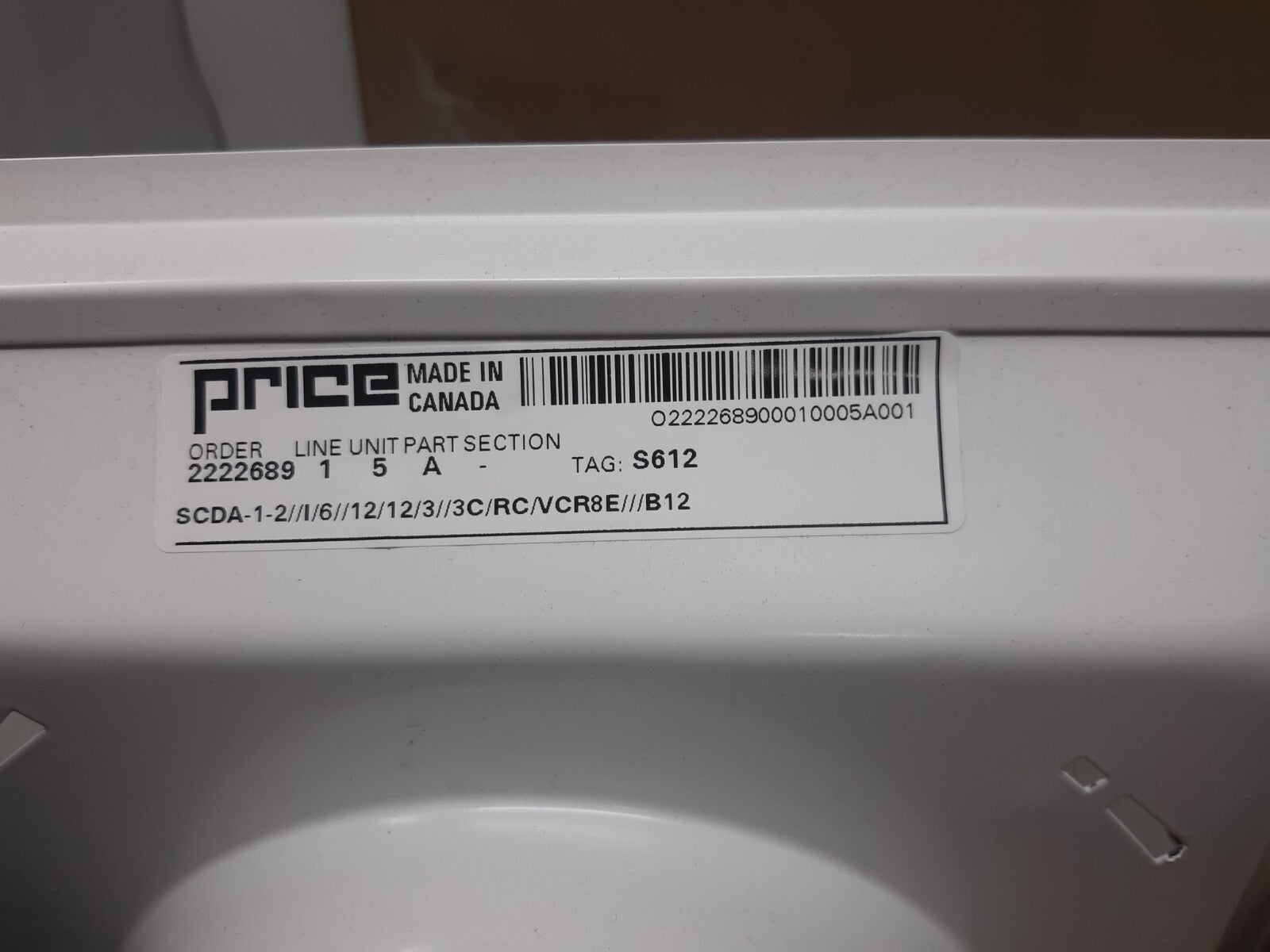 Price Industries SCDA Square Ceiling Diffuser with Round Damper S612