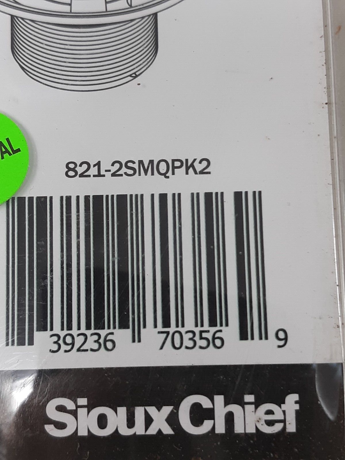 Sioux Chief 821-2SMQPK2 4-1/2 Square Cast Ring Strainer Matte Black Finish