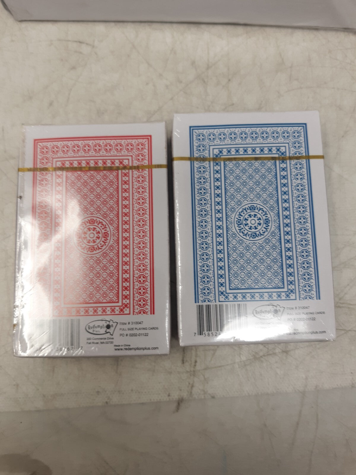 Redemption Plus Full-Size Playing Cards – 12 Decks (Red & Blue) Standard Poker S