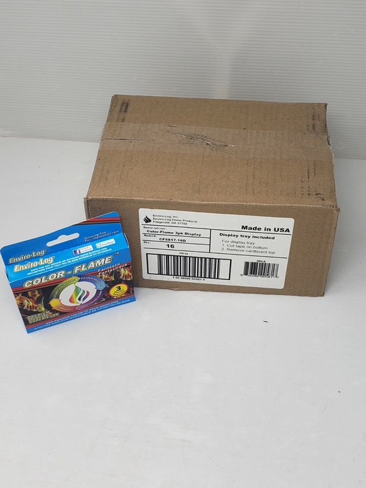 Lot Of 16 Enviro-Log-Color-Flame-3PK-CF5817-16