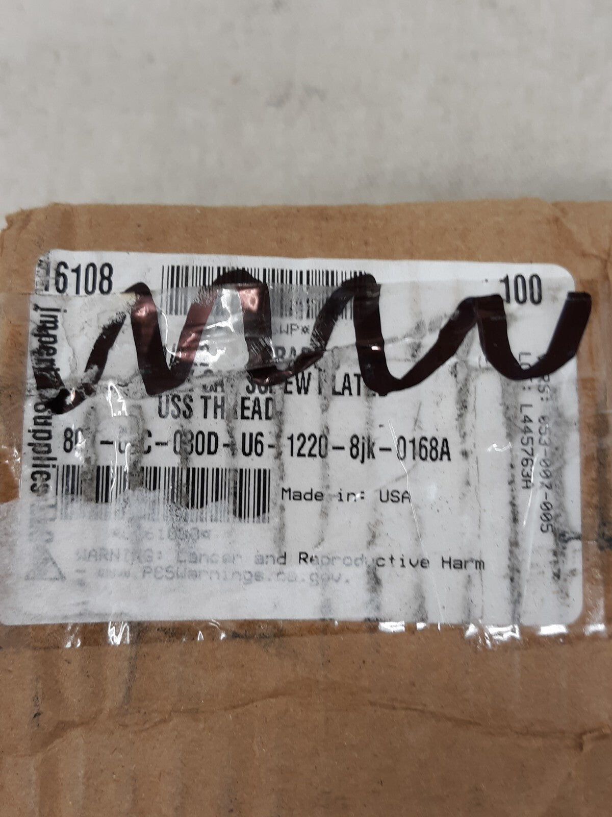 Lot of 100 1/4-20x2 Galvanized Steel Hex Head Bolts 1/4-20 x 2