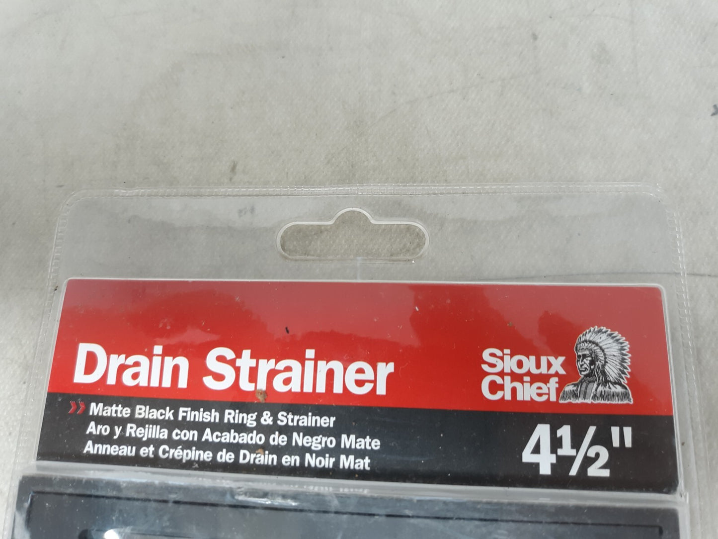 Sioux Chief 821-2SMQPK2 4-1/2 Square Cast Ring Strainer Matte Black Finish