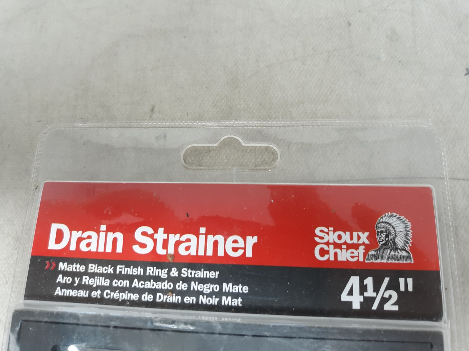 Sioux Chief 821-2SMQPK2 4-1/2 Square Cast Ring Strainer Matte Black Finish