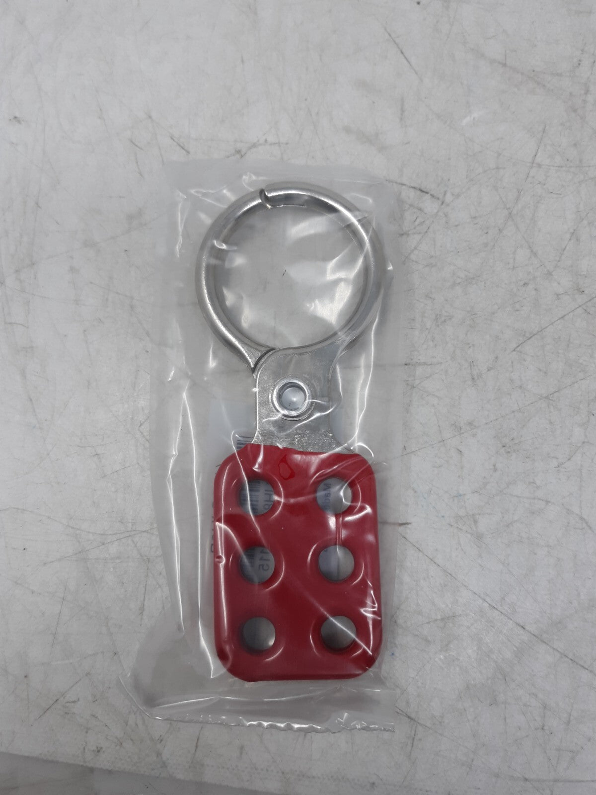 Red Lockout Hasp Safety Lock 6-Hole 1" Jaw OSHA Compliant