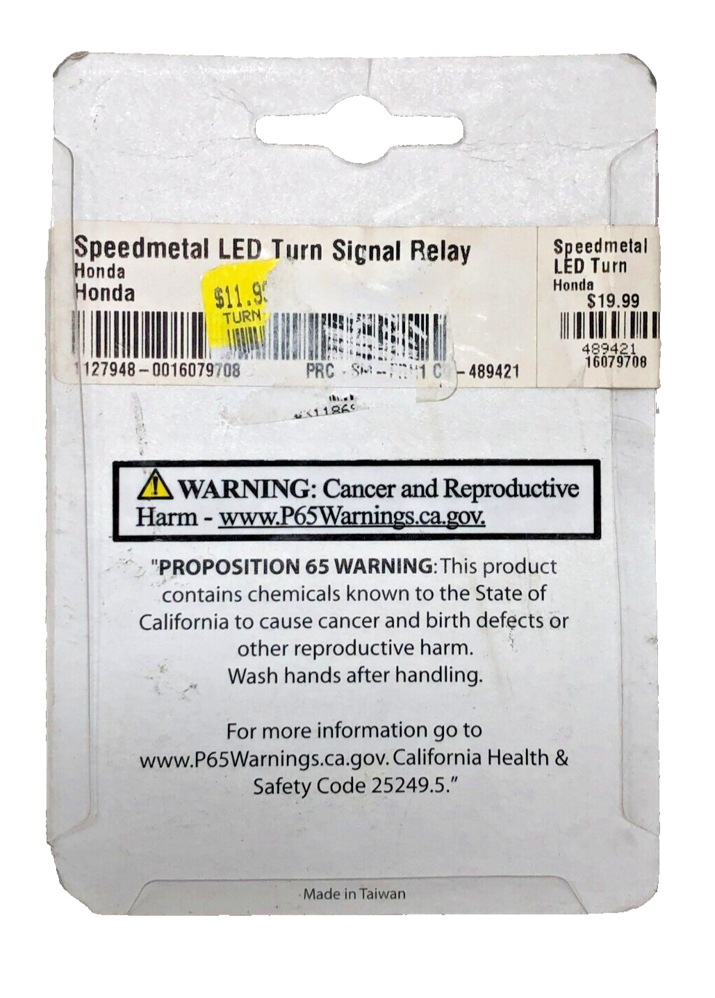Speedmetal LED Turn Signal Relay Honda 489421