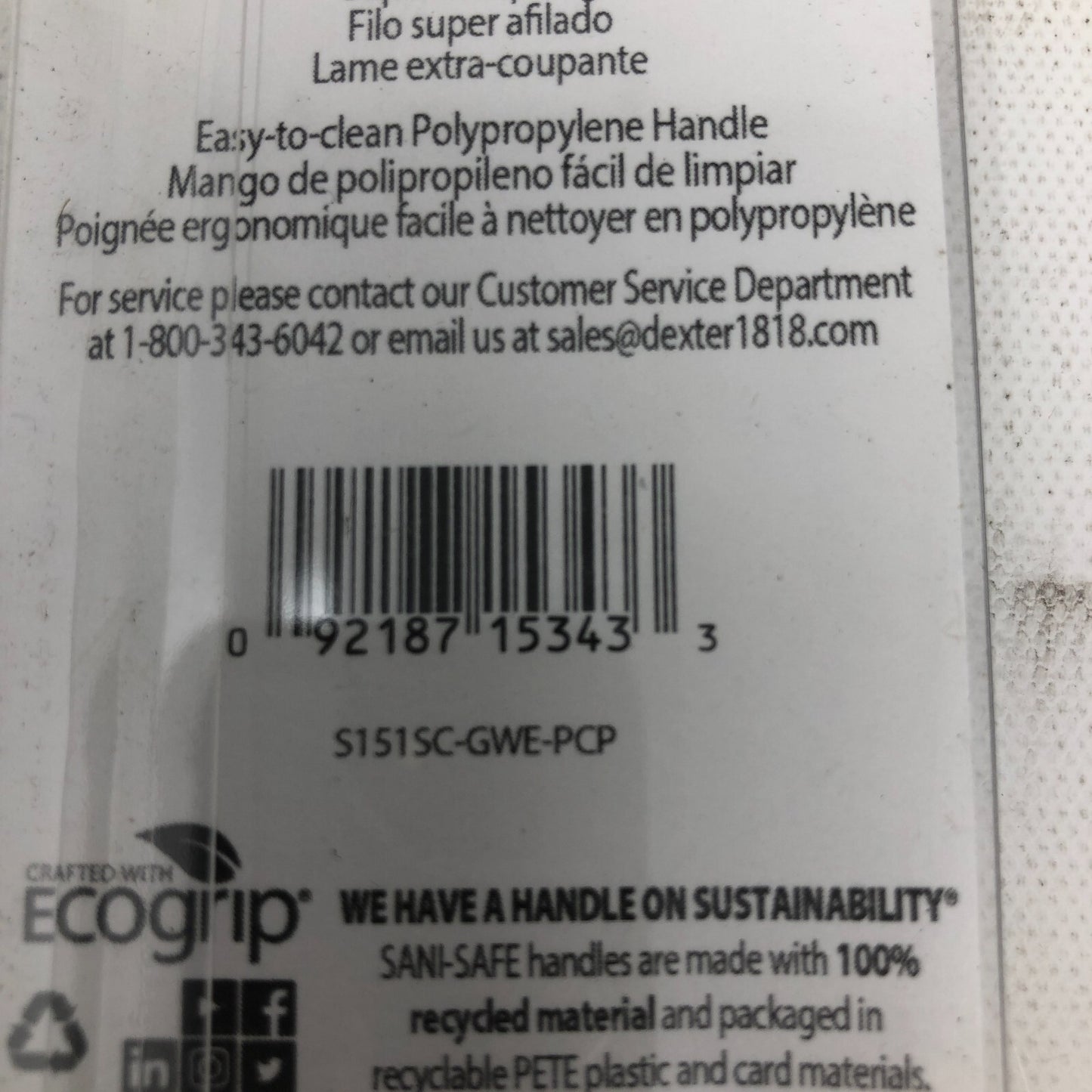 Dexter Sani-Safe 3 1/2" Utility and Net Knife