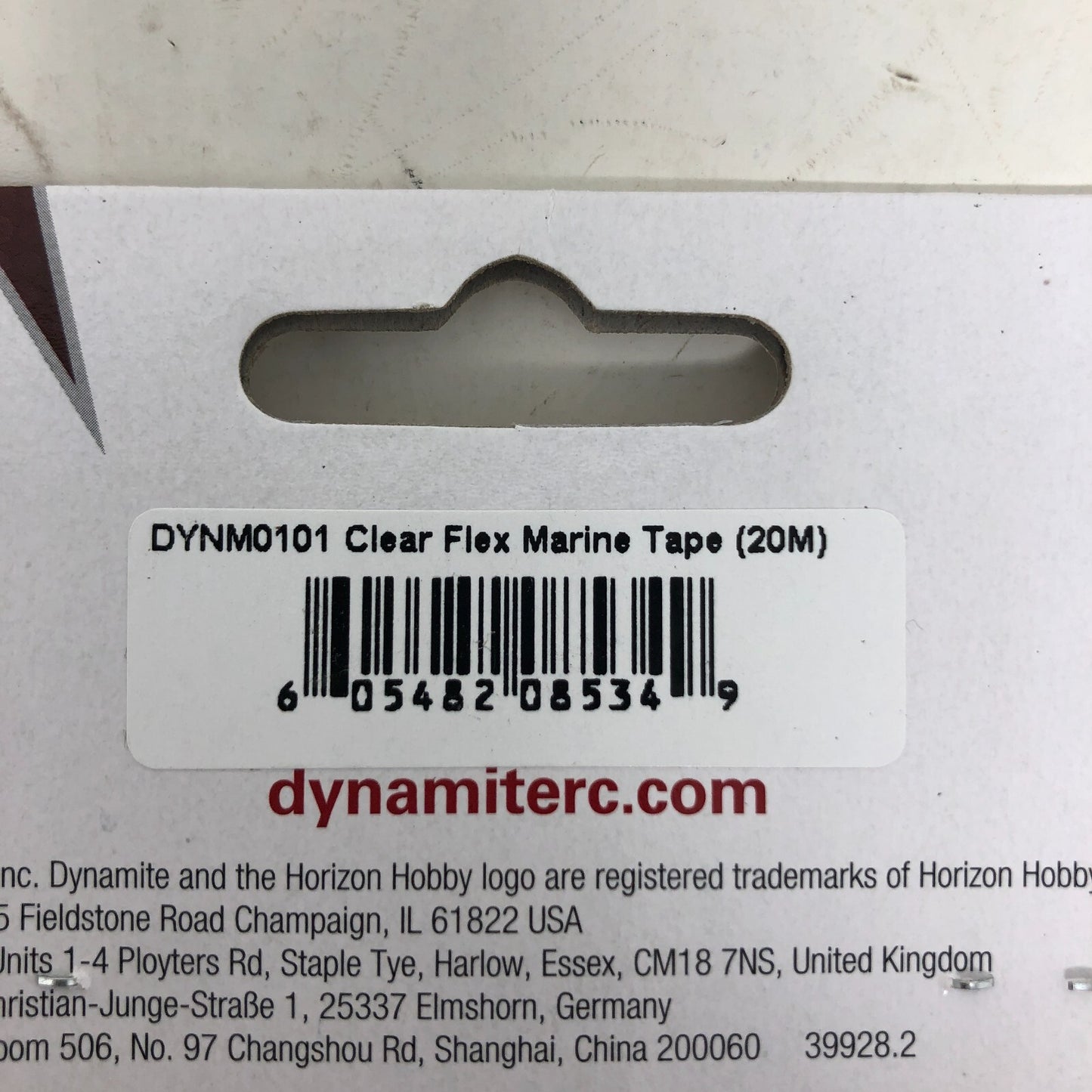 Dynamite Horizon Hobby DYNM0101 Clear Flex Marine Tape (20M) -Lot of 2