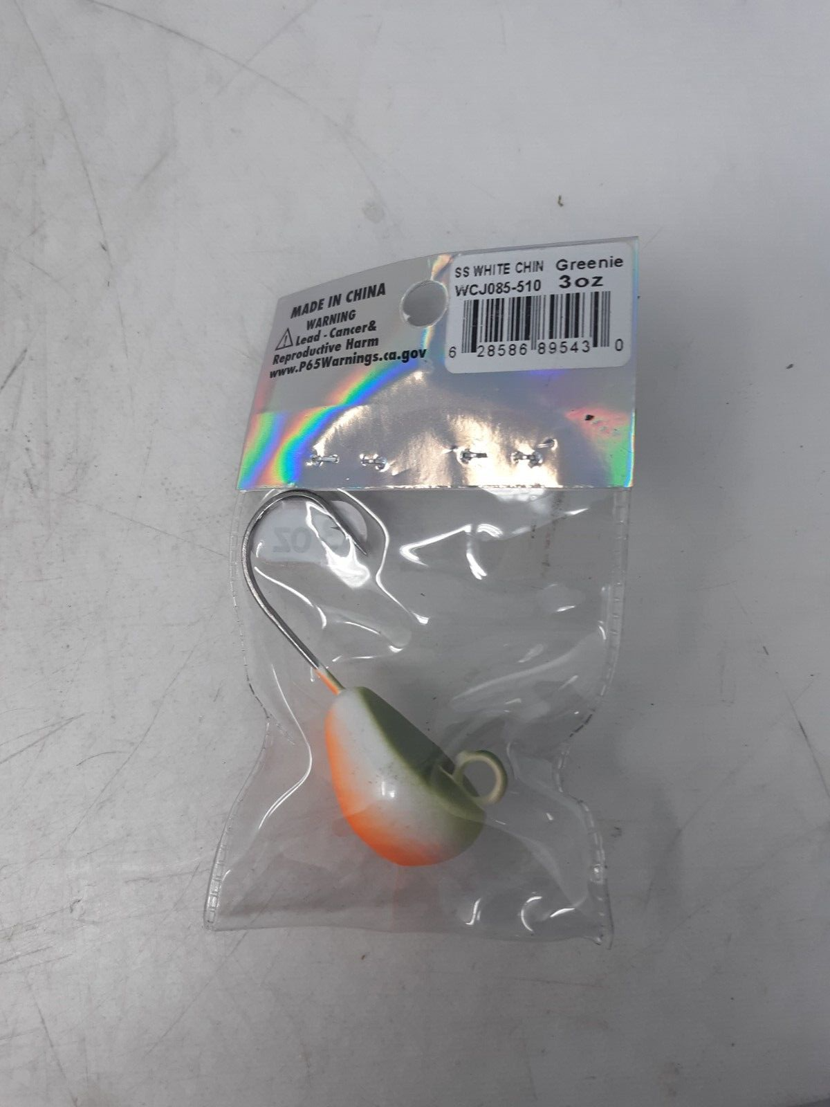 S&S Jigs 3oz White Chin Greenie Jig Head WCJ085-510 Lot of 4 Madd Mantis