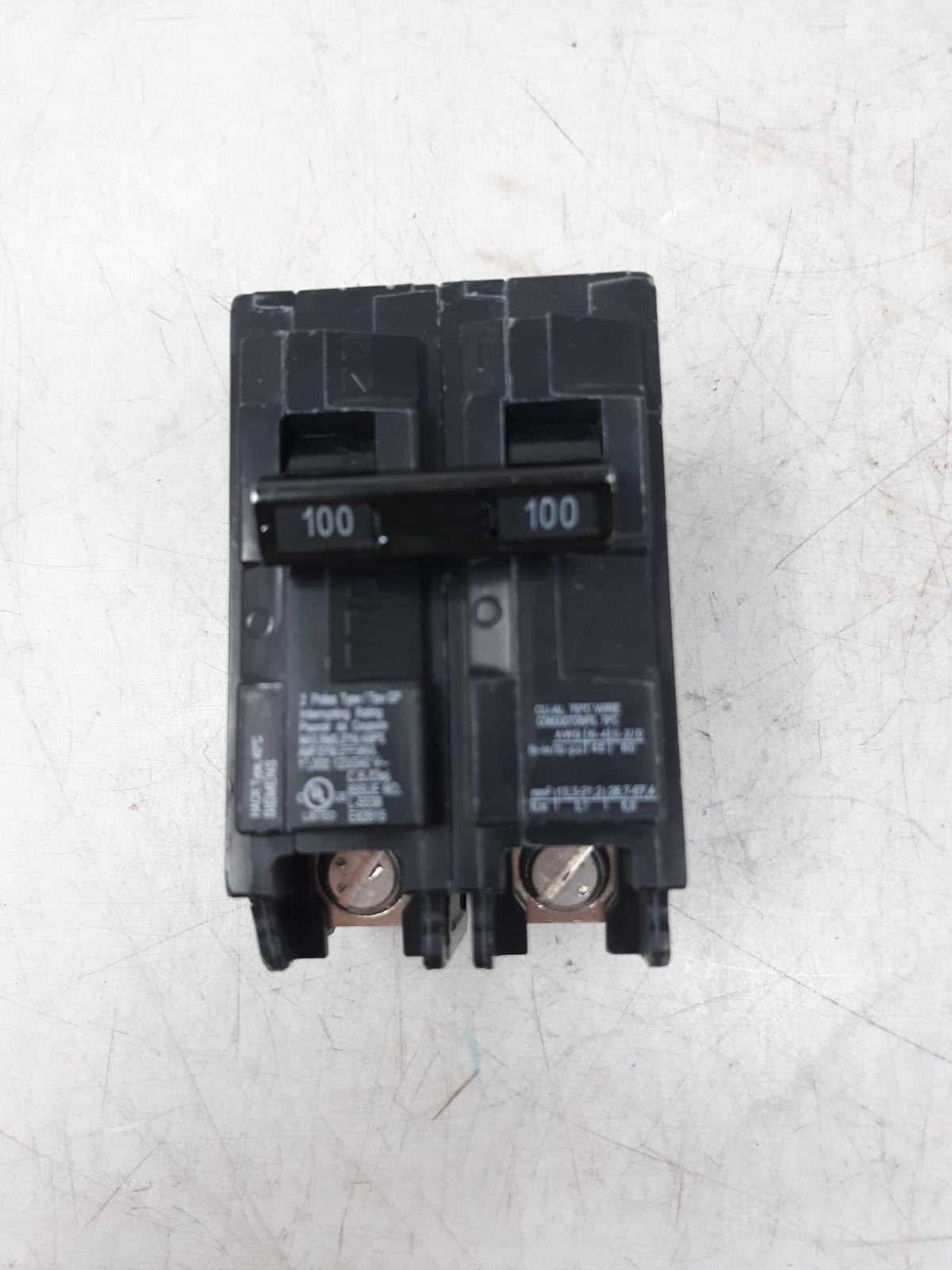 Siemens Q2100 100A 2-Pole Circuit Breaker 120/240V 10kA