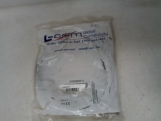 L-com CHD26MF-5 Cable Assembly, HD26 Male to Female, Molded, 5 Ft.