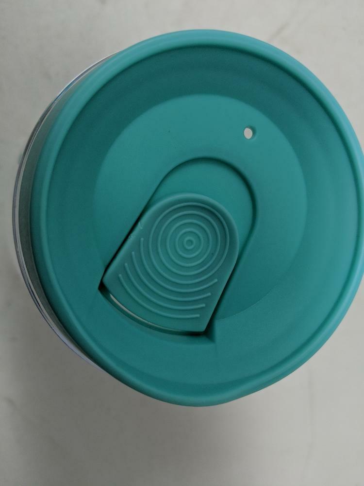 Teal Monogram Letter Stemless Wine Glass with Insulated Lid - S