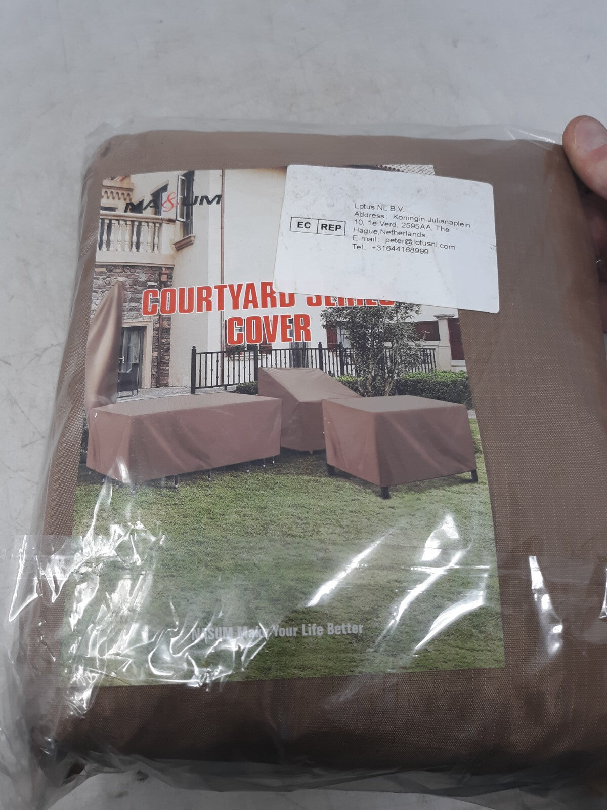 NASUM Courtyard Series Outdoor Furniture Cover Waterproof Tan X002ZDBXG1