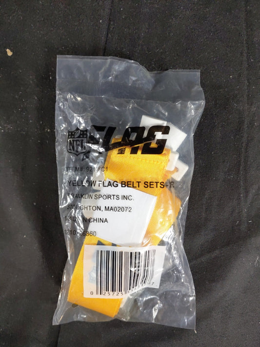 NFL Flag USA Brand Football Flags Pop Belts: Set Of 10 / Yellow