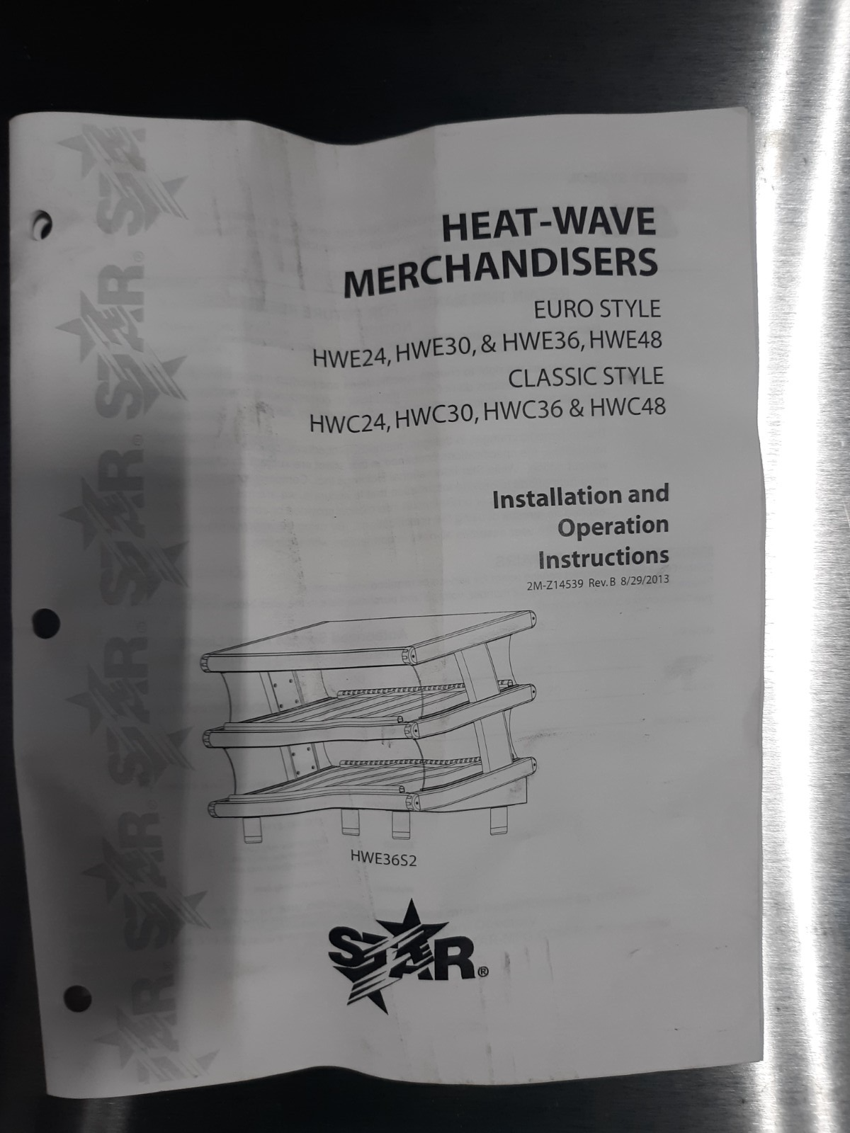 Star HWE36S2 Heat-Wave Merchandiser 3-Tier Heated Display 1240W 125V