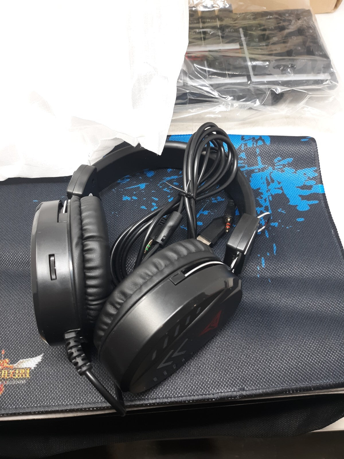 Ruyinao K50 Gaming Keyboard Mouse Headset Mousepad Combo Wired PC Gaming Set