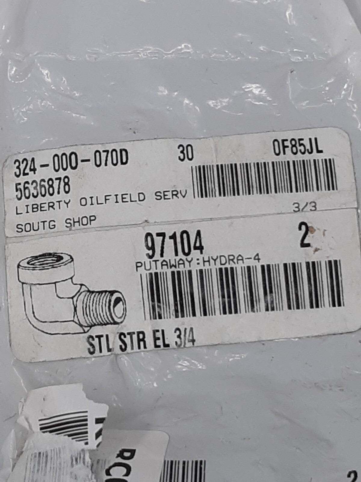 Imperial Supplies 97103 Steel Pipe Elbow 90°, 1/2 in. x 1/2 in. C3409X8 QTY2