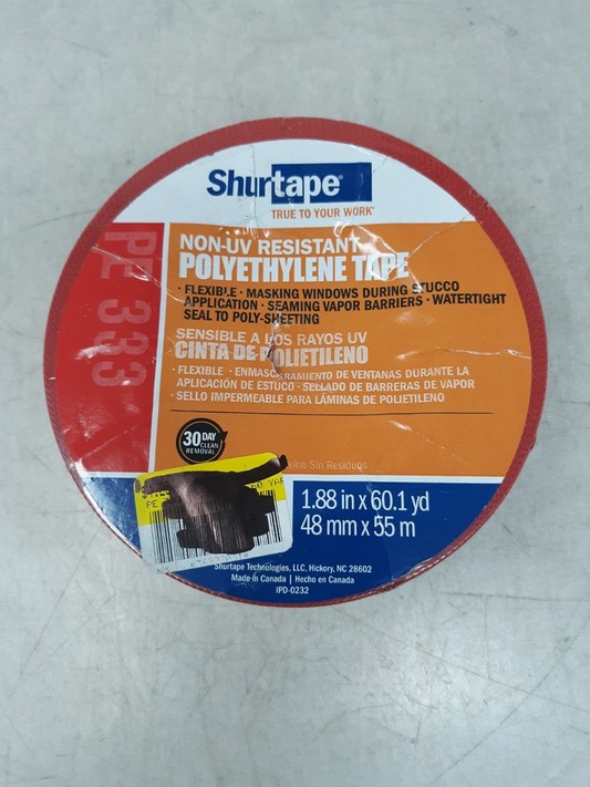 Shurtape PE 333 Non-UV Resistant Polyethylene Tape 1.88" x 60.1 Yards