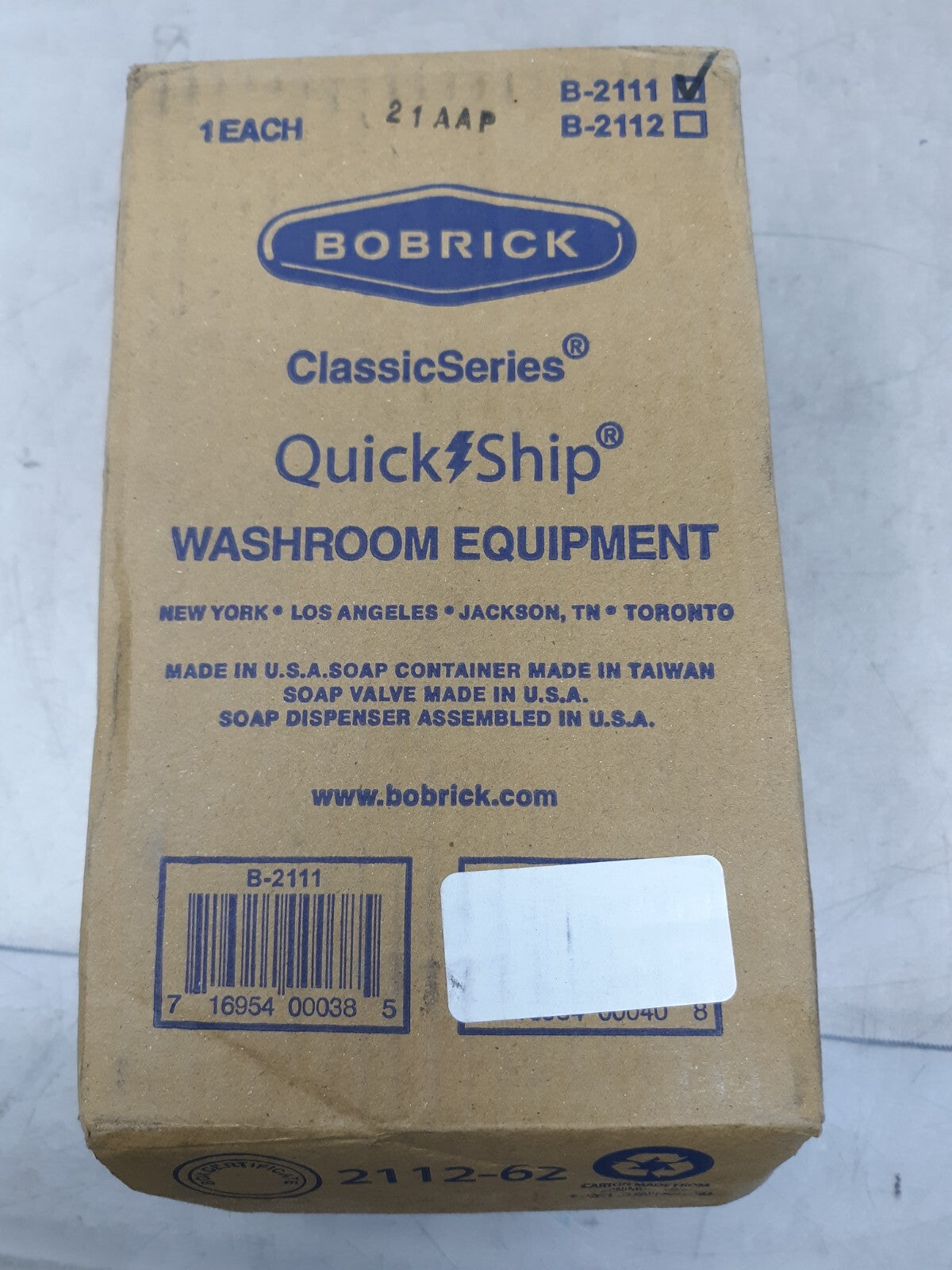 Bobrick BOB2111 Classicseries Surface-mounted Soap Dispenser, 40oz, Stainless