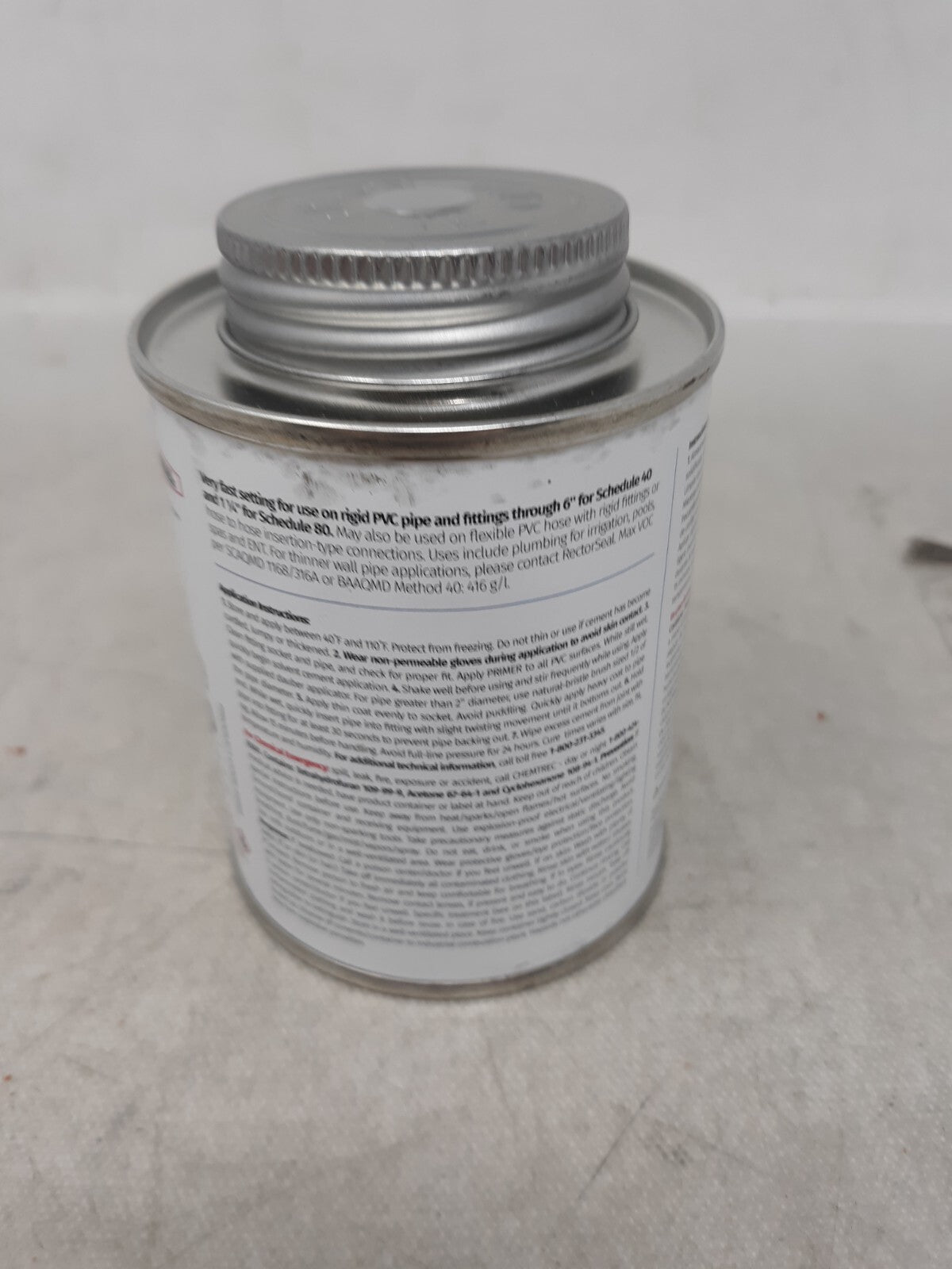 RectorSeal 55989 Hot Blue 510 g/L VOC Medium Body Solvent Cement 8 oz. for PVC