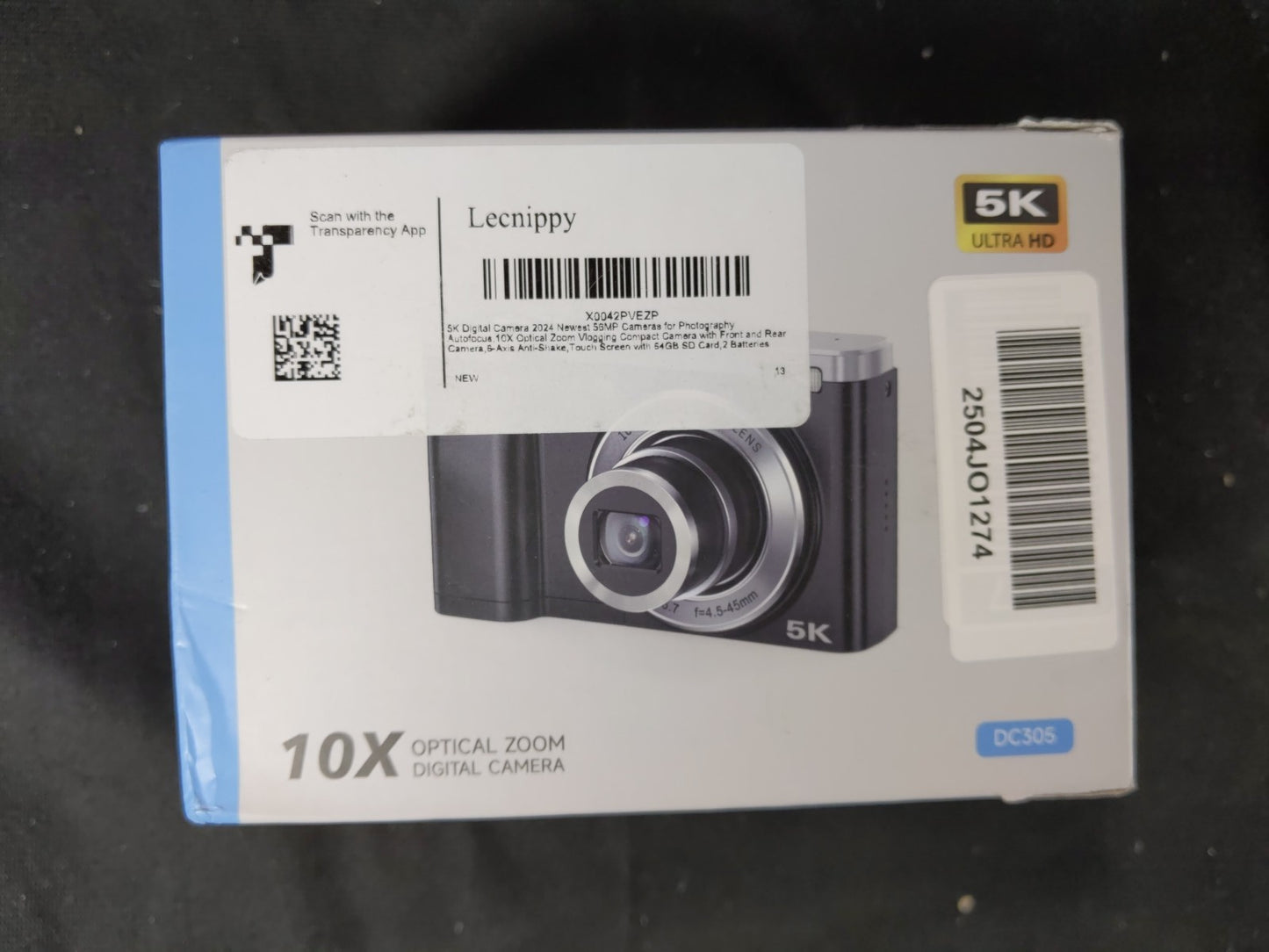5K Digital Camera with 64GB Card, Touch Screen & 10X Optical Zoom, 56MP Front