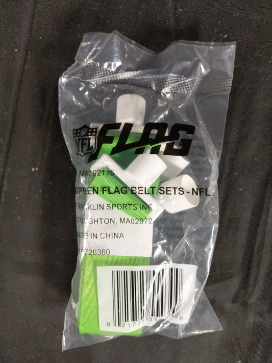 NFL Flag USA Brand Football Flags Pop Belts: Set Of 10 / Green