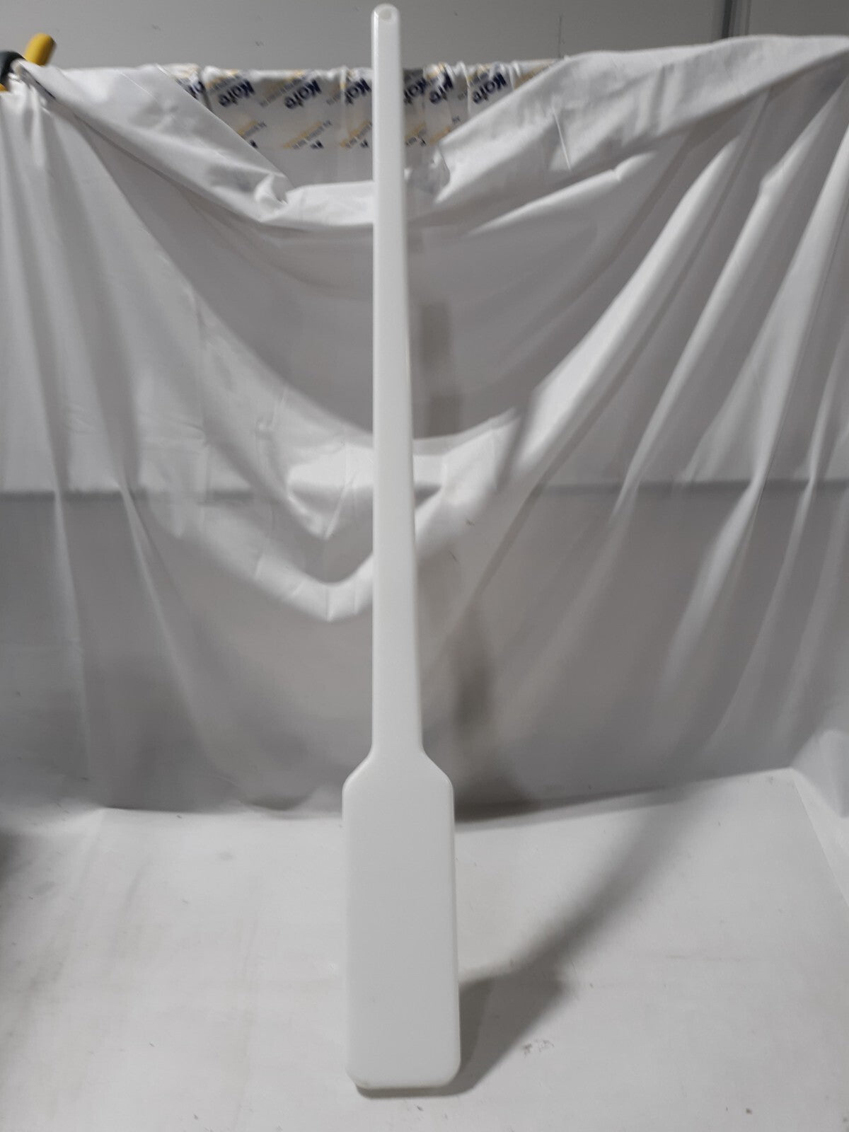 White HDPE Mixing Paddle Food Grade 46" Long Handle Stirrer