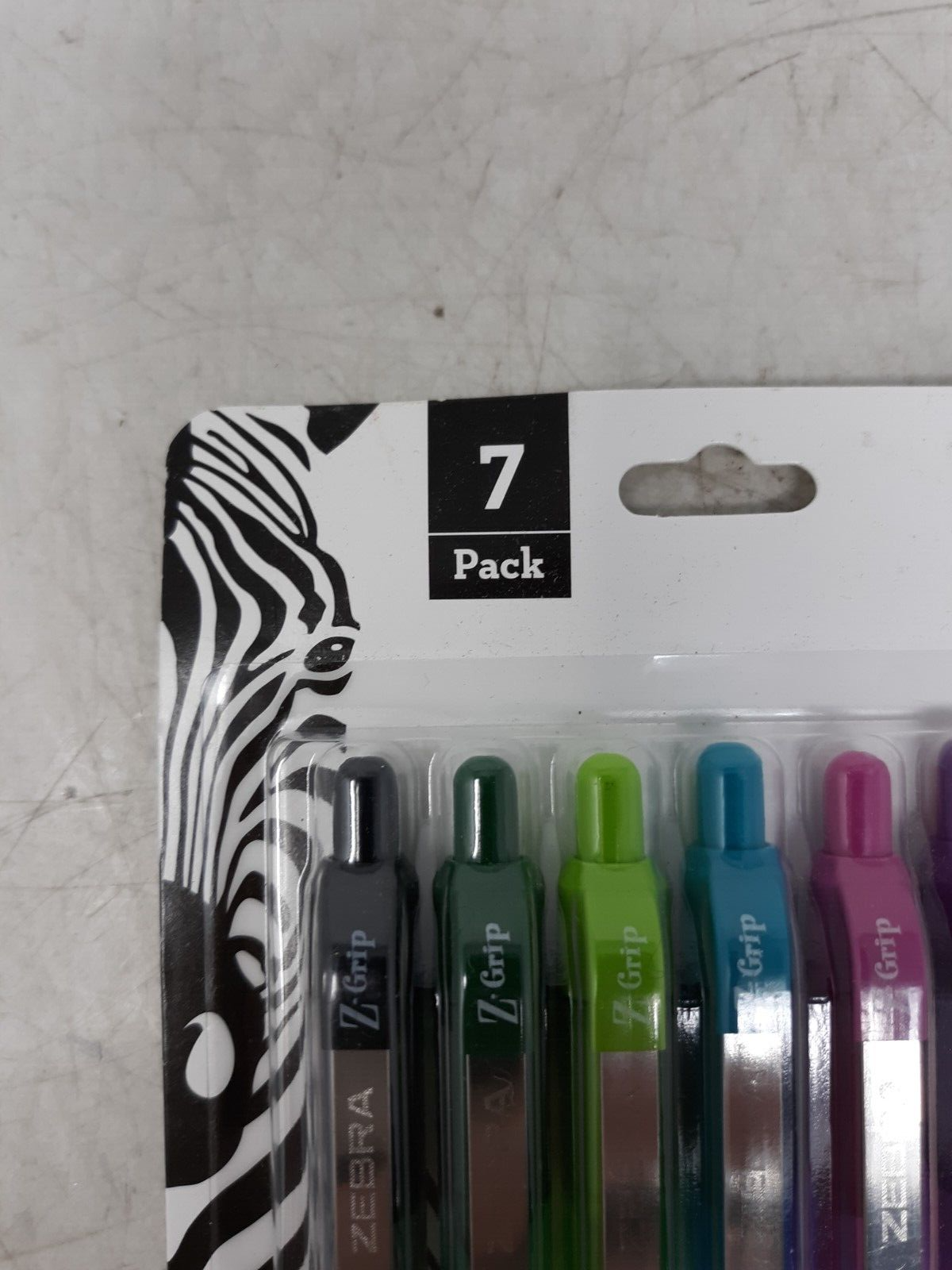 Zebra Z-Grip Retractable Ballpoint Pen Assorted Ink Medium 7/Pack 22276