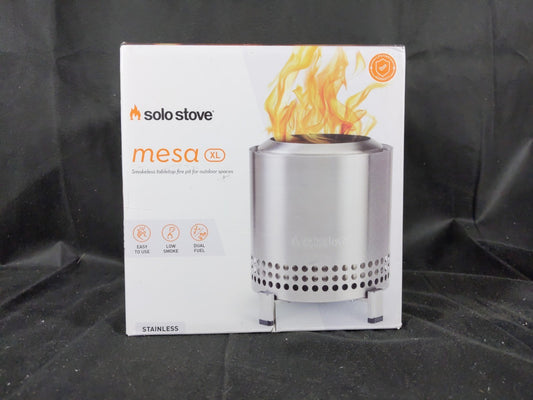 Solo Stove Mesa XL 7" Tabletop Fire Pit with Stand - Stainless Steel - NEW